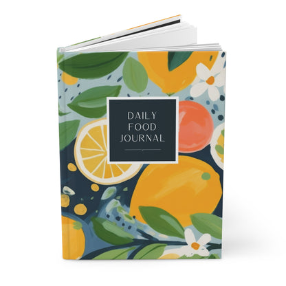 Daily Food Journal Citrus Pattern - Hardcover Matte