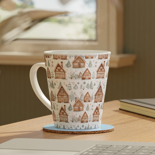 Latte Mug - Cozy Gingerbread Houses