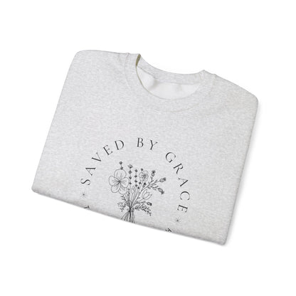 Saved by Grace Sweatshirt | Ephesians 2:8 Christian Crewneck | Faith Apparel | Canada