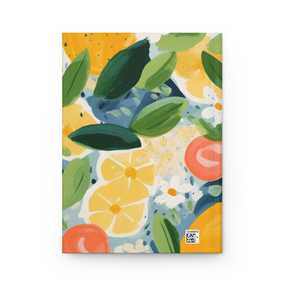 Daily Food Journal Citrus Pattern - Hardcover Matte