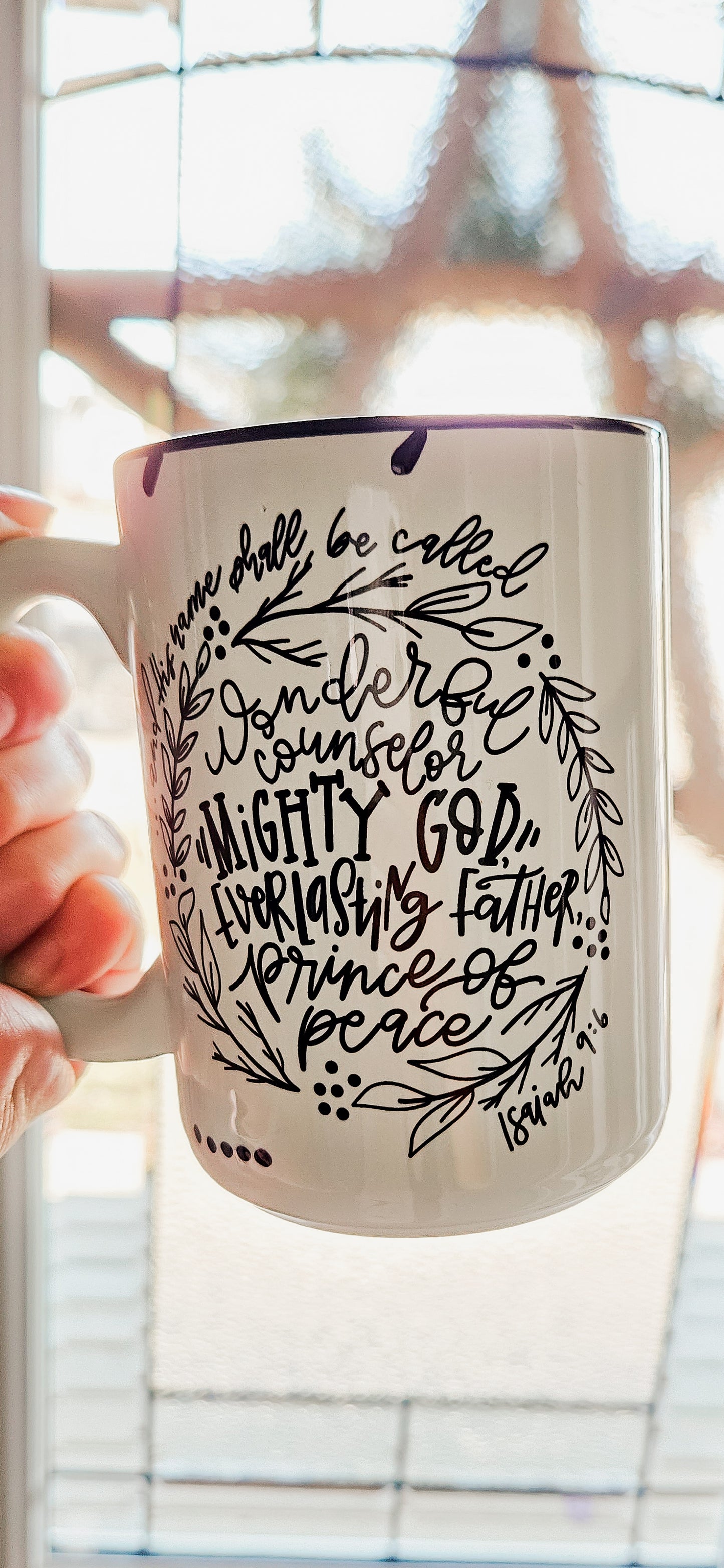 Isaiah 9:6  Rustic Chipped Ceramic Mug