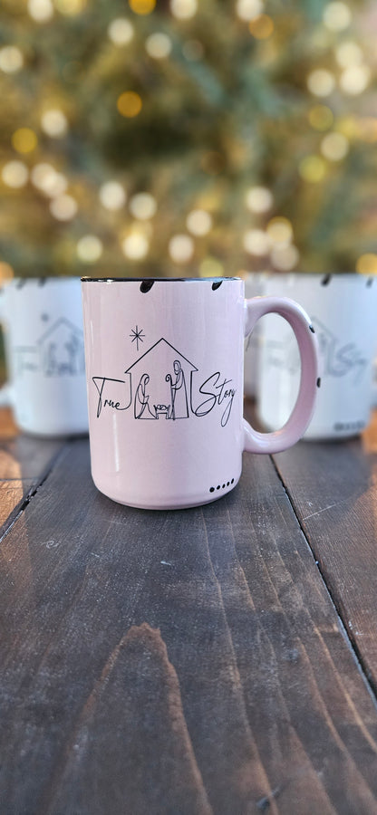 True Story Rustic Chipped Ceramic Mug