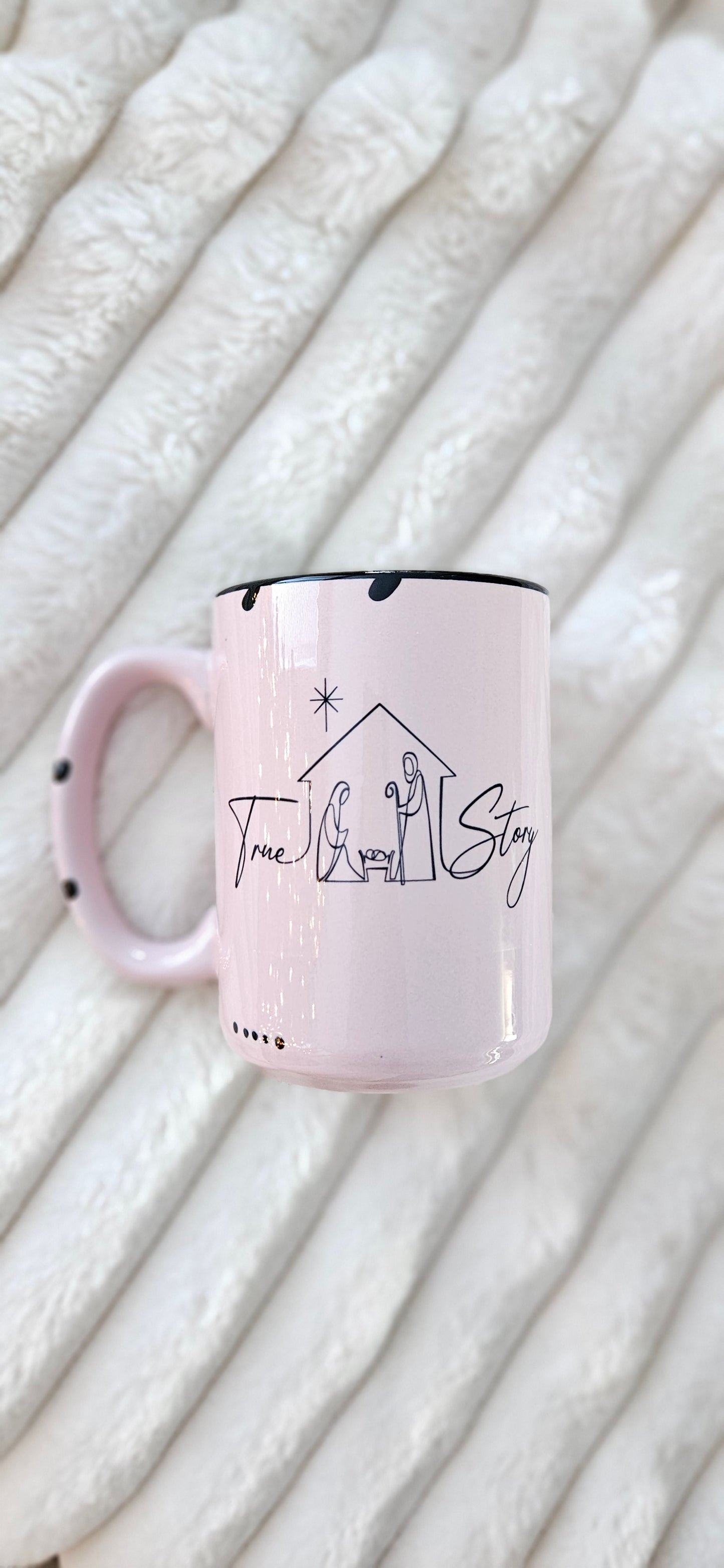 True Story Rustic Chipped Ceramic Mug