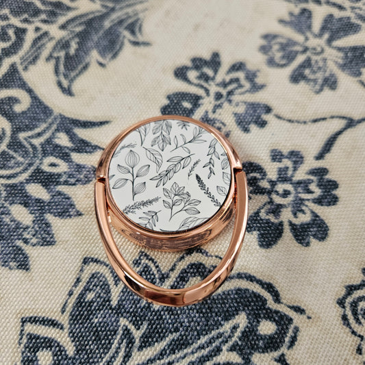 PHONE GRIP - Leaves Pattern Rose Gold