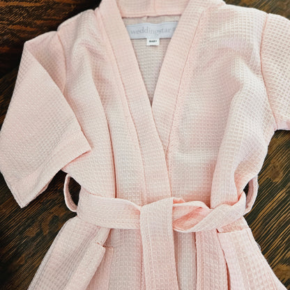 Baby Girl Waffle Robe With Pockets