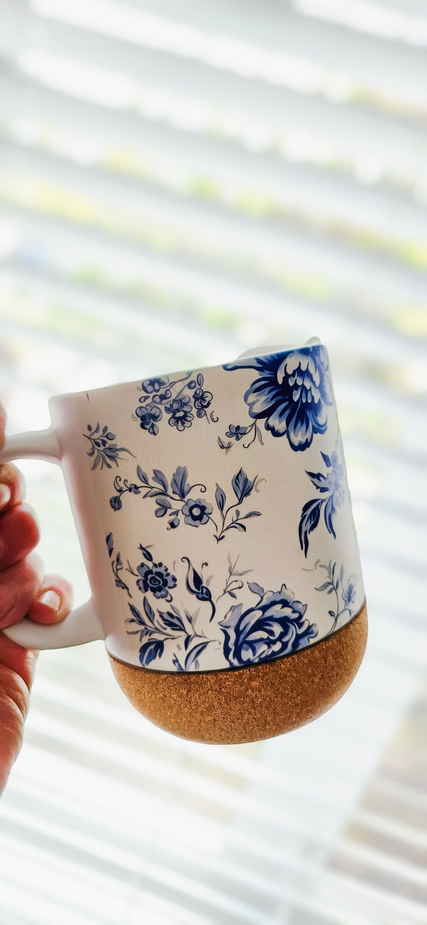 Chinoiserie Blue Bird Floral On-The-Go Travel Mug