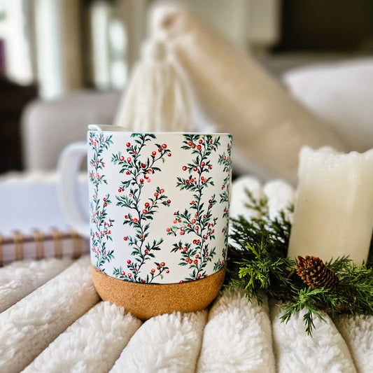 Christmas On-The-Go Travel Mug - Vintage Holly