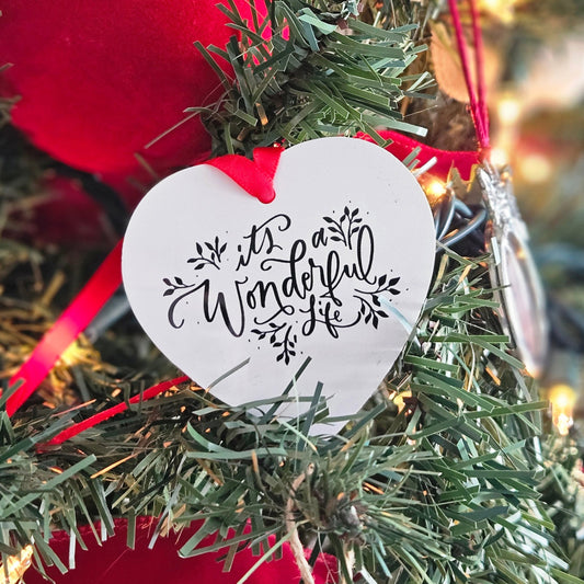 Heart Aluminum Ornament - It's a Wonderful Life