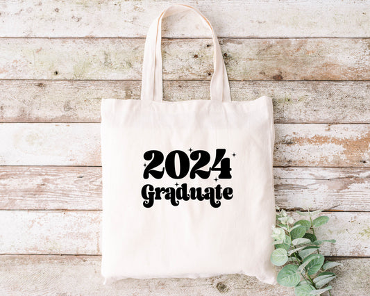 2024 Graduate Retro  Natural Tote Bag