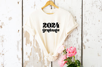 2024 Grad Bella Canvas T Shirt with Retro Font Design