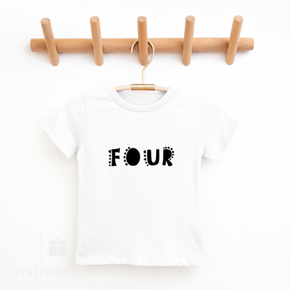 Four Year Old Birthday Toddler's Fine Jersey Tee