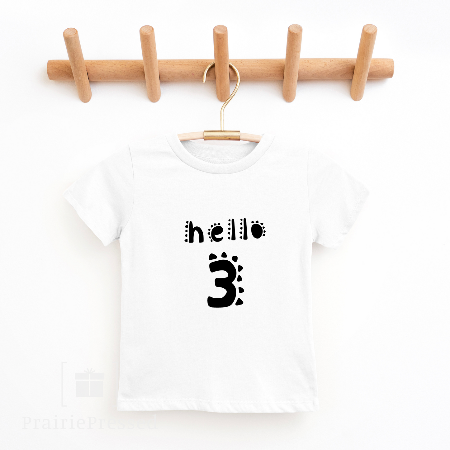 Hello 3 Birthday Toddler's Fine Jersey Tee