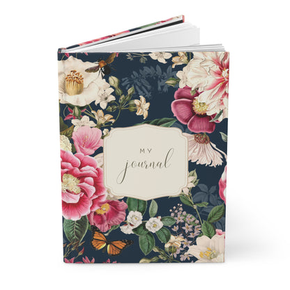 My Journal - Navy Blue Vintage Floral