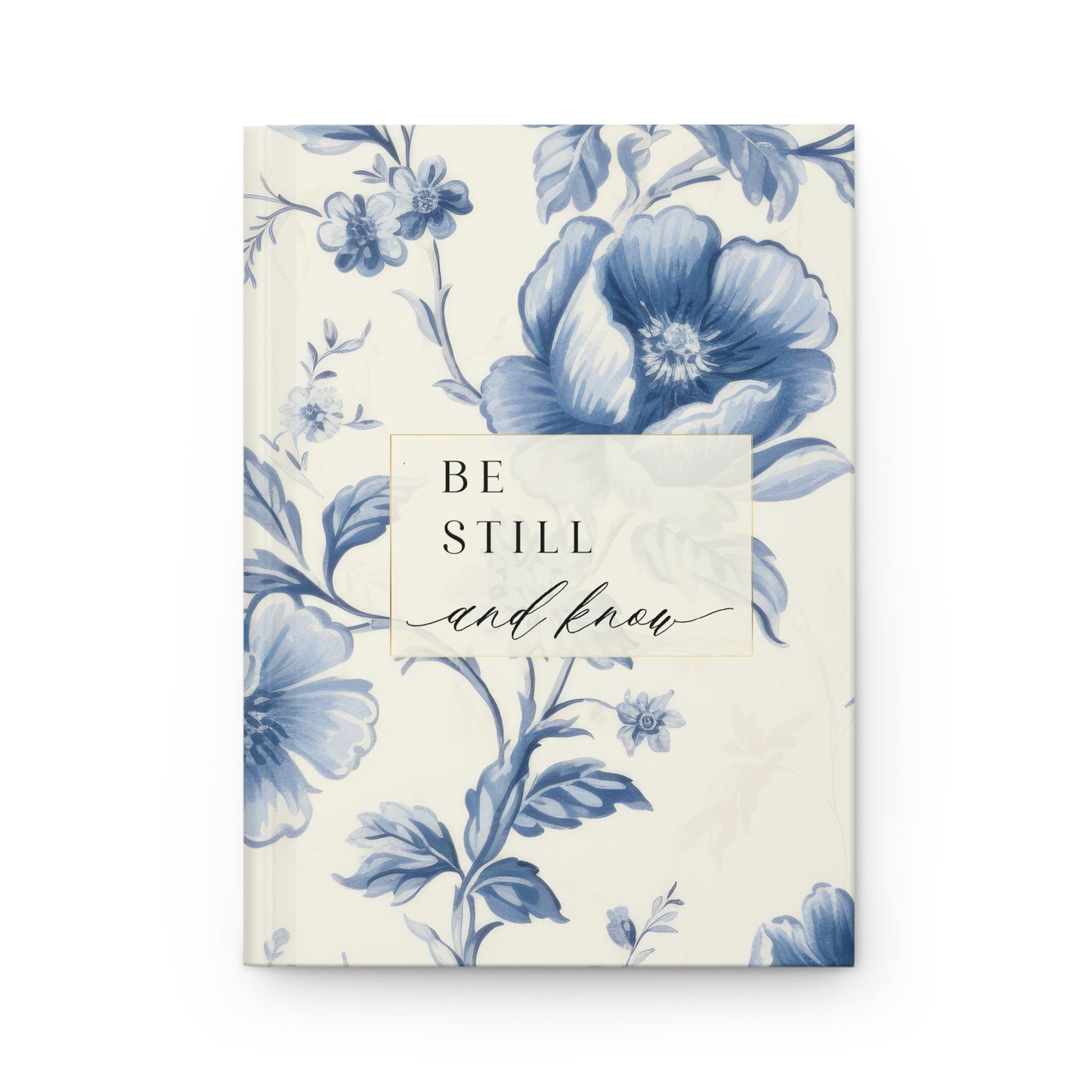 Be Still and Know Blue Toile Floral Prayer Journal