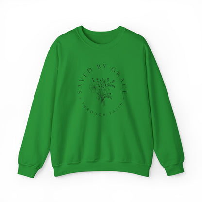 Saved by Grace Sweatshirt | Ephesians 2:8 Christian Crewneck | Faith Apparel | Canada