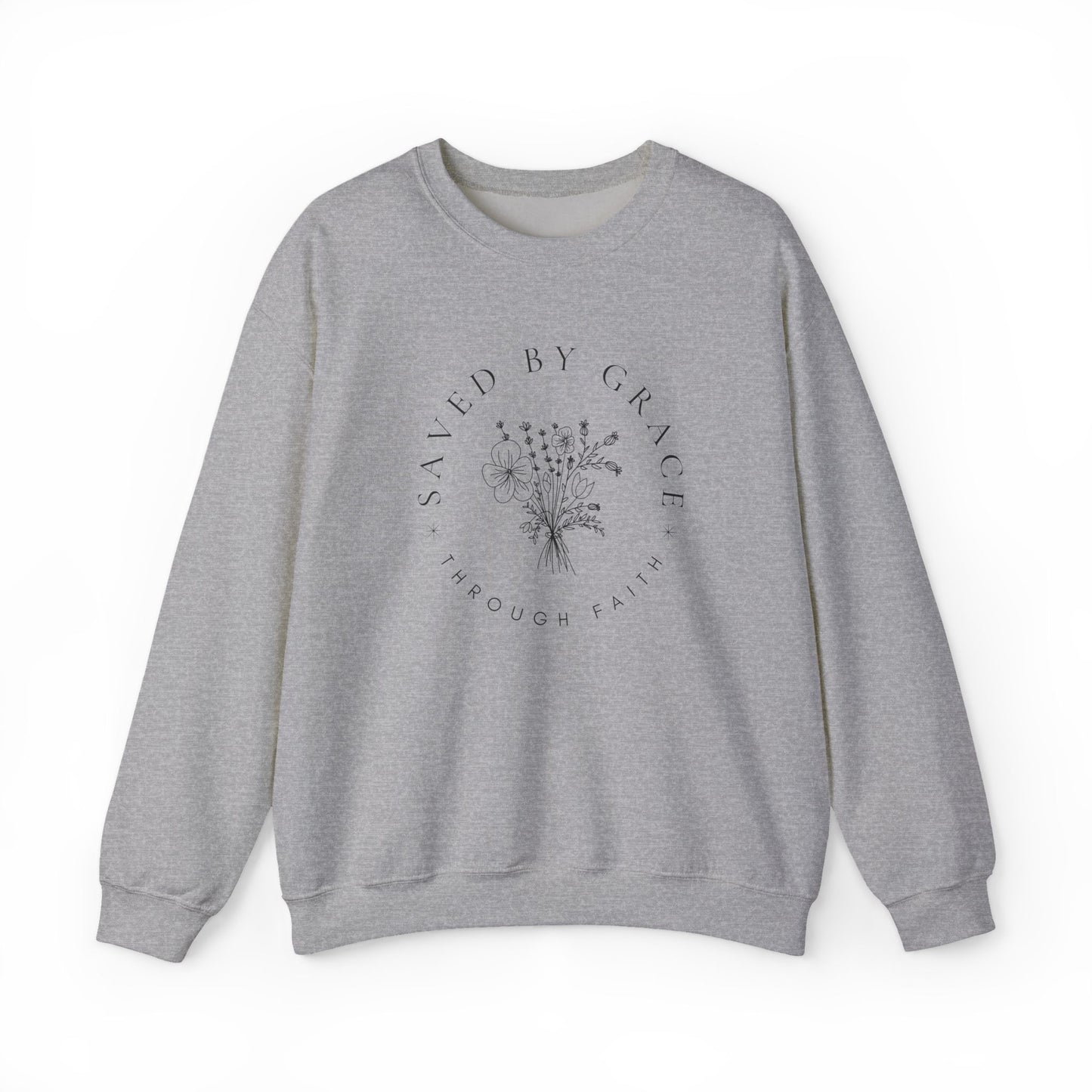 Saved by Grace Sweatshirt | Ephesians 2:8 Christian Crewneck | Faith Apparel | Canada