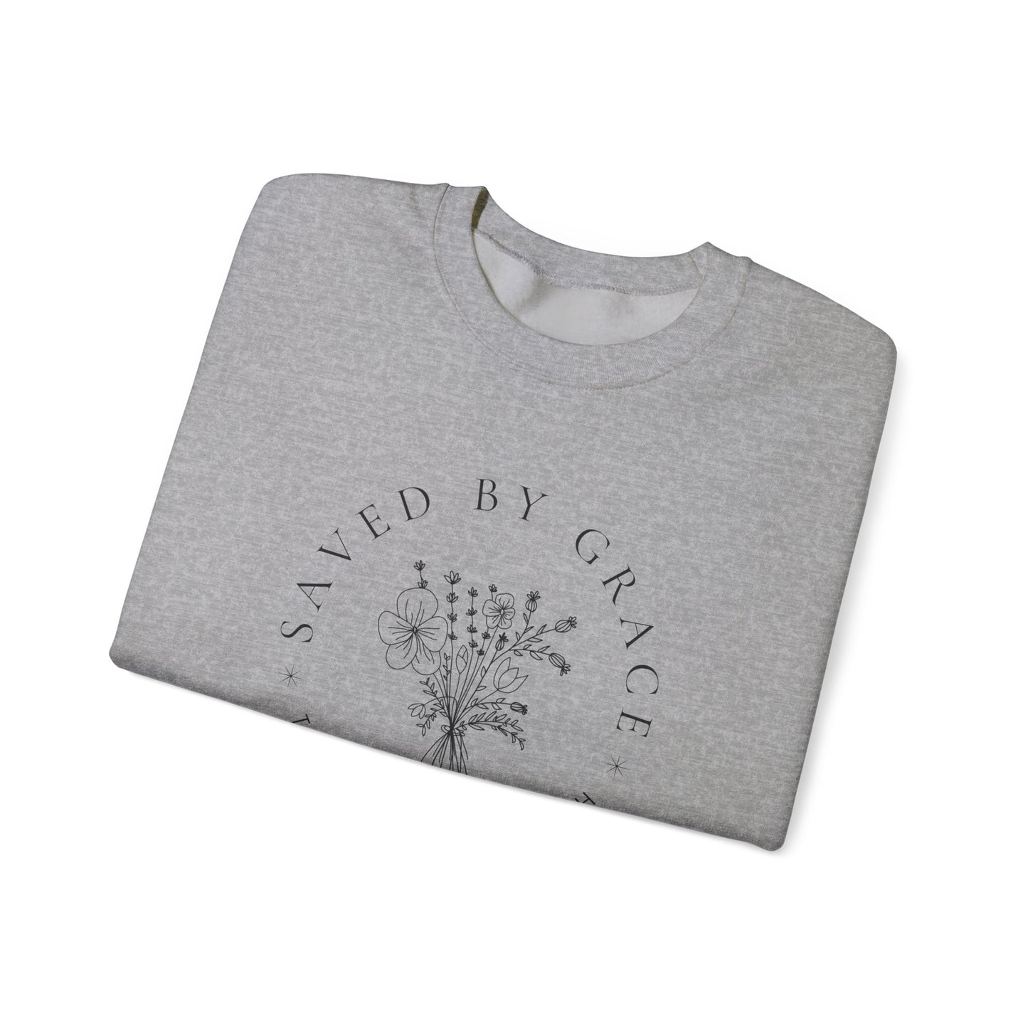 Saved by Grace Sweatshirt | Ephesians 2:8 Christian Crewneck | Faith Apparel | Canada