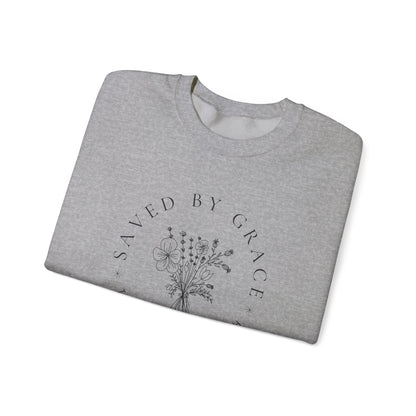 Saved by Grace Sweatshirt | Ephesians 2:8 Christian Crewneck | Faith Apparel | Canada