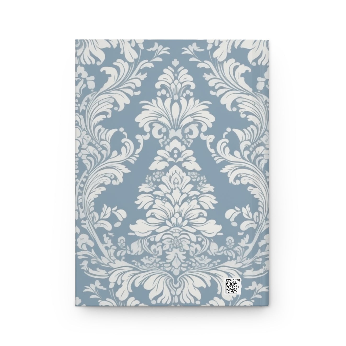 Hardcover Journal Matte - Bridgerton Themed Soft Blue Baroque Pattern