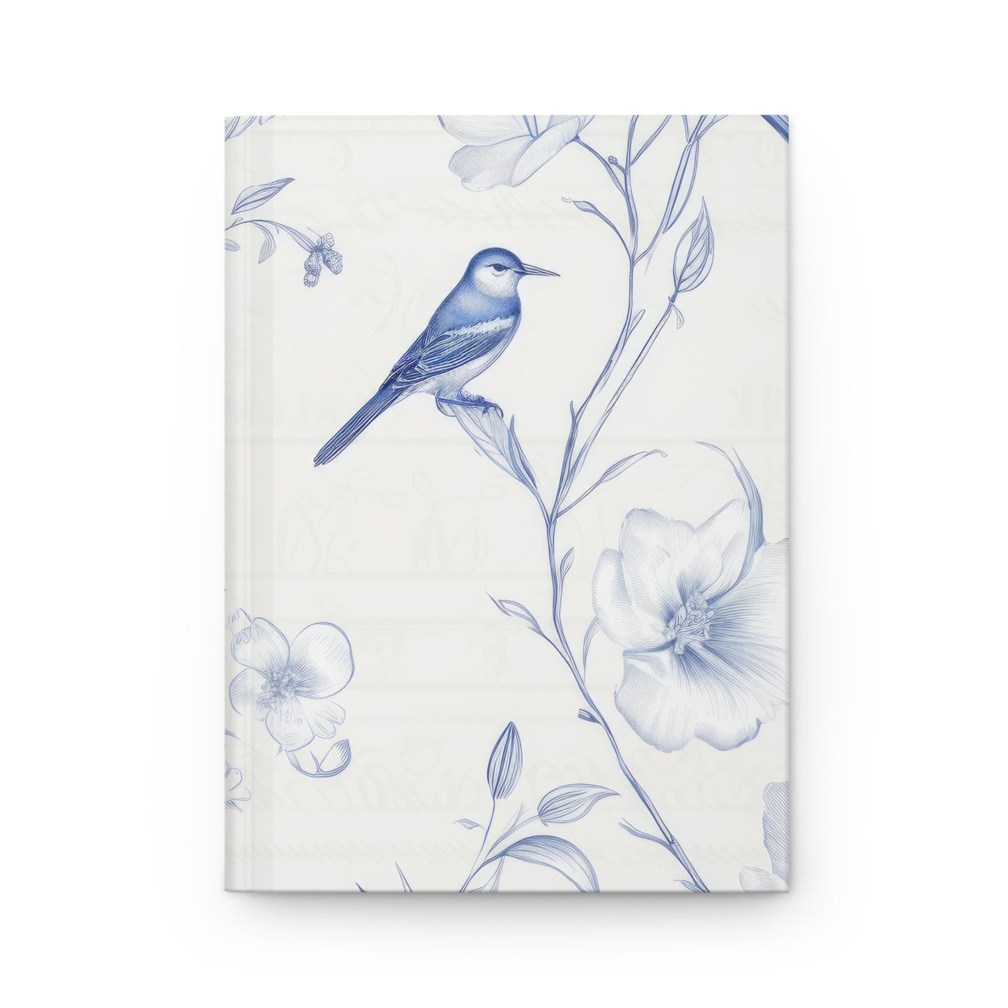 Chinoiserie Blue Toile Bird Floral Journal - Hardcover Matte