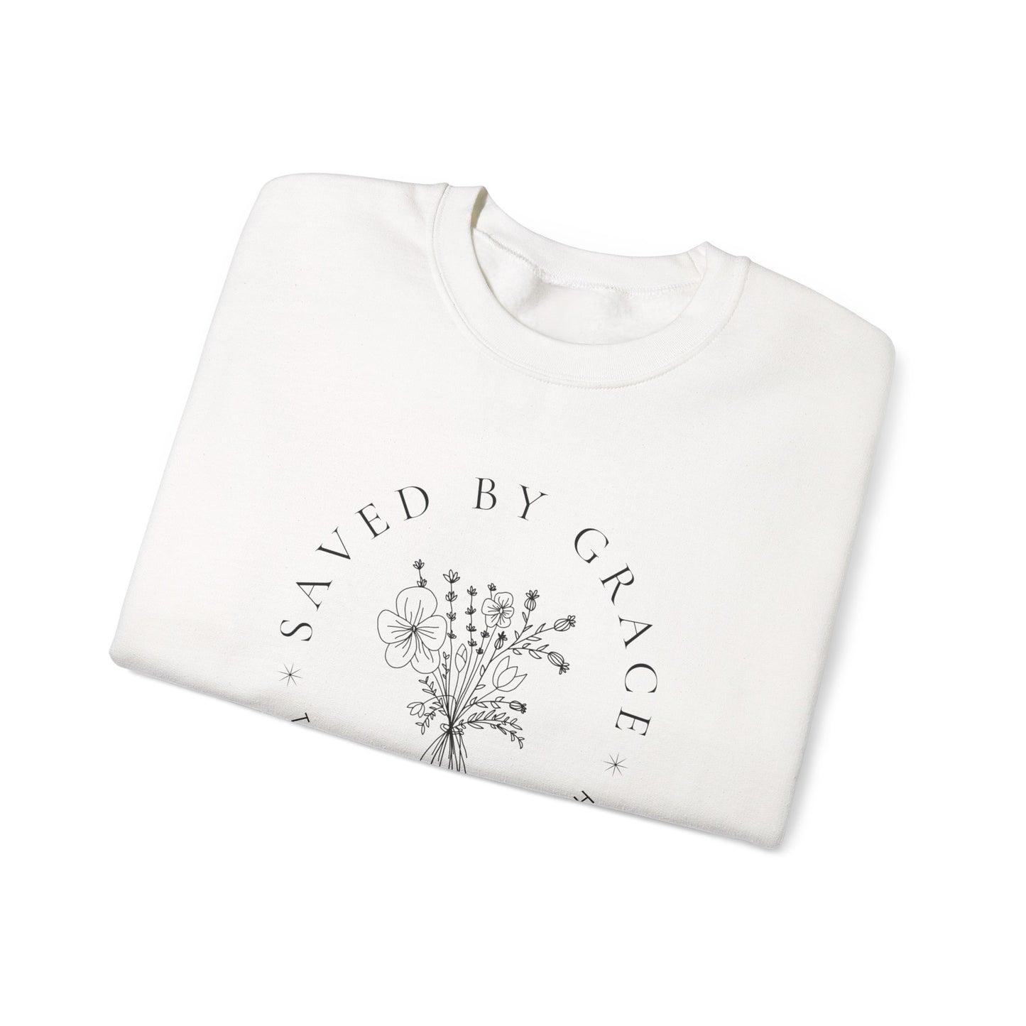 Saved by Grace Sweatshirt | Ephesians 2:8 Christian Crewneck | Faith Apparel | Canada