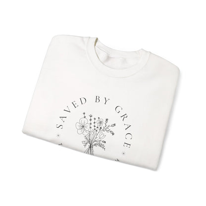 Saved by Grace Sweatshirt | Ephesians 2:8 Christian Crewneck | Faith Apparel | Canada