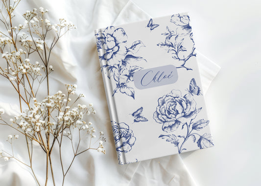 Chinoiserie Blue Floral Journal