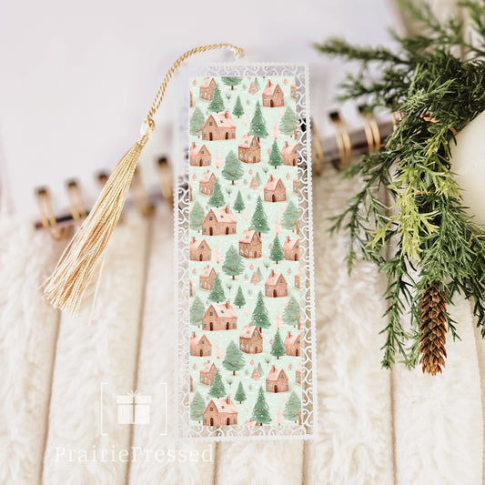 Bookmark - Pink Gingerbread Houses