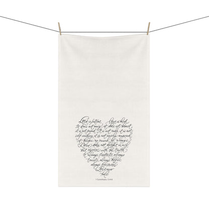 Wedding Kitchen Towel - Cotton Twill Towel with Couple Initials & date