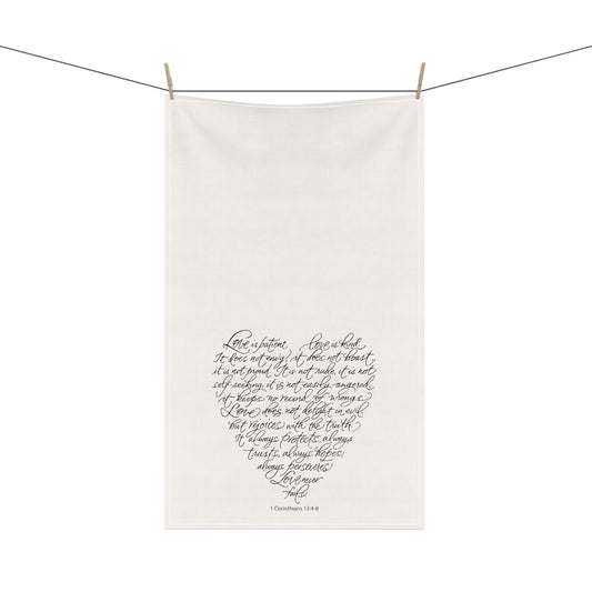 Wedding Kitchen Towel - Cotton Twill Towel with Couple Initials & date