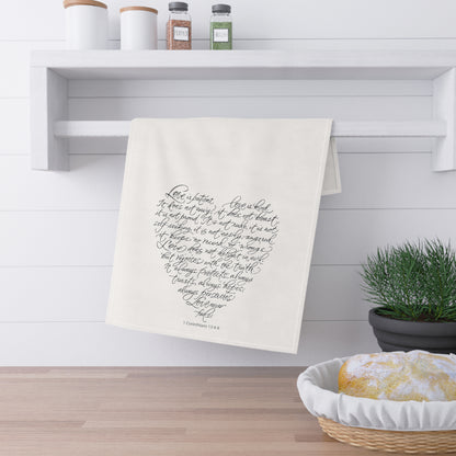 Wedding Kitchen Towel - Cotton Twill Towel with Couple Initials & date