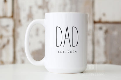 Dad EST 2024 Ceramic Mug - Minmalist