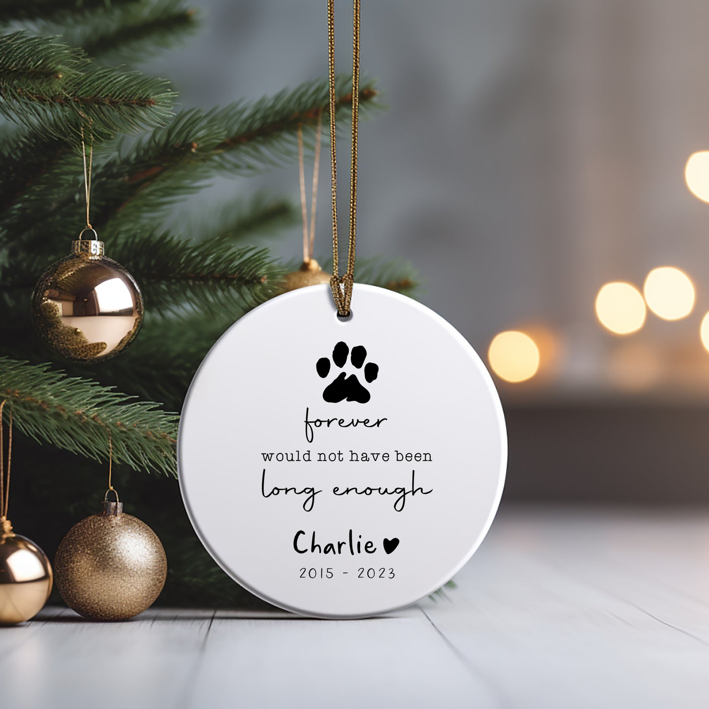 Ceramic Circle Pet Memorial Ornaments For Dog Lover Unifury