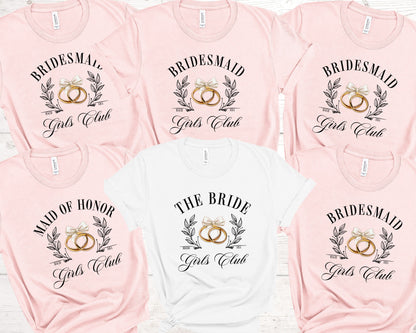 Maid of Honor Girls Club T Shirt