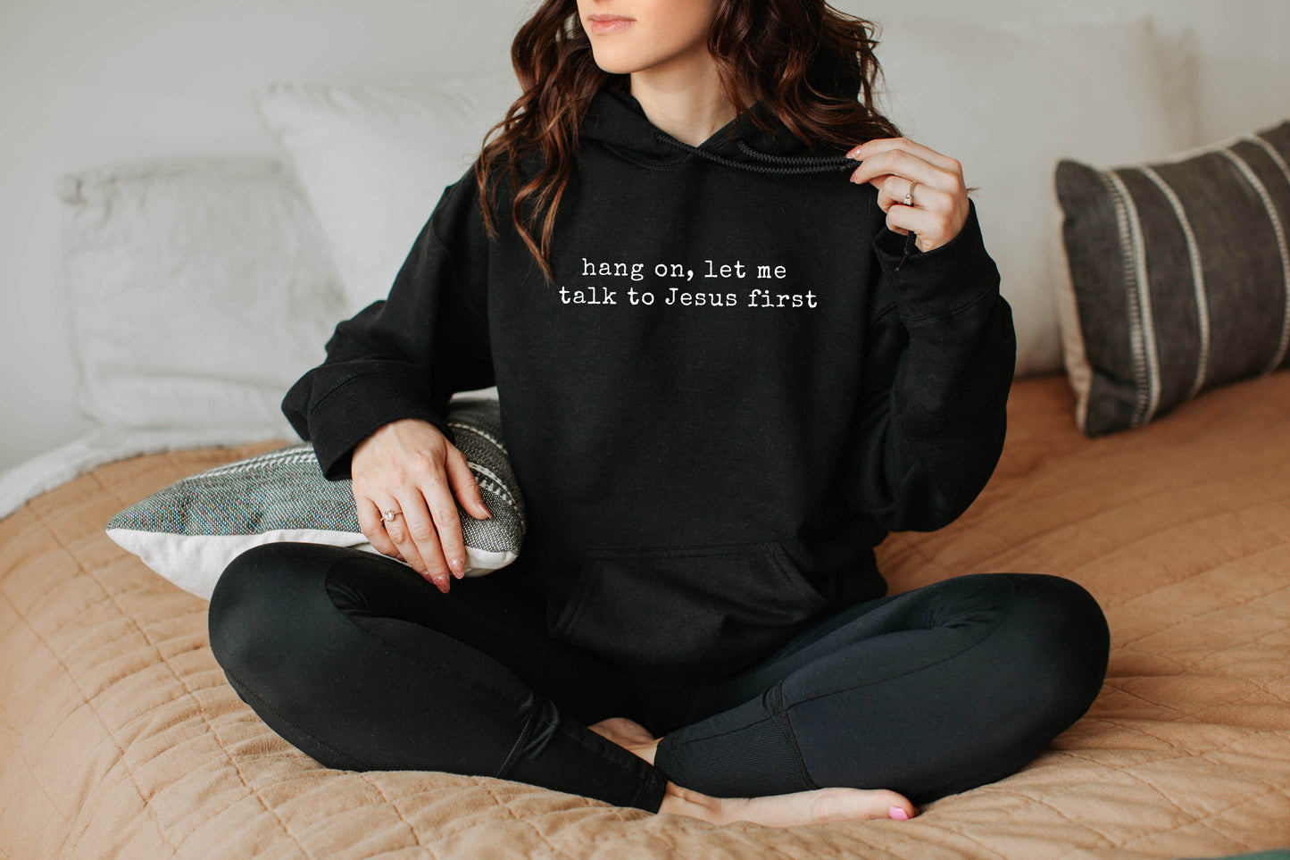 Hang on Let Me Talk to Jesus Christian Hoodie | Faith-Based Apparel