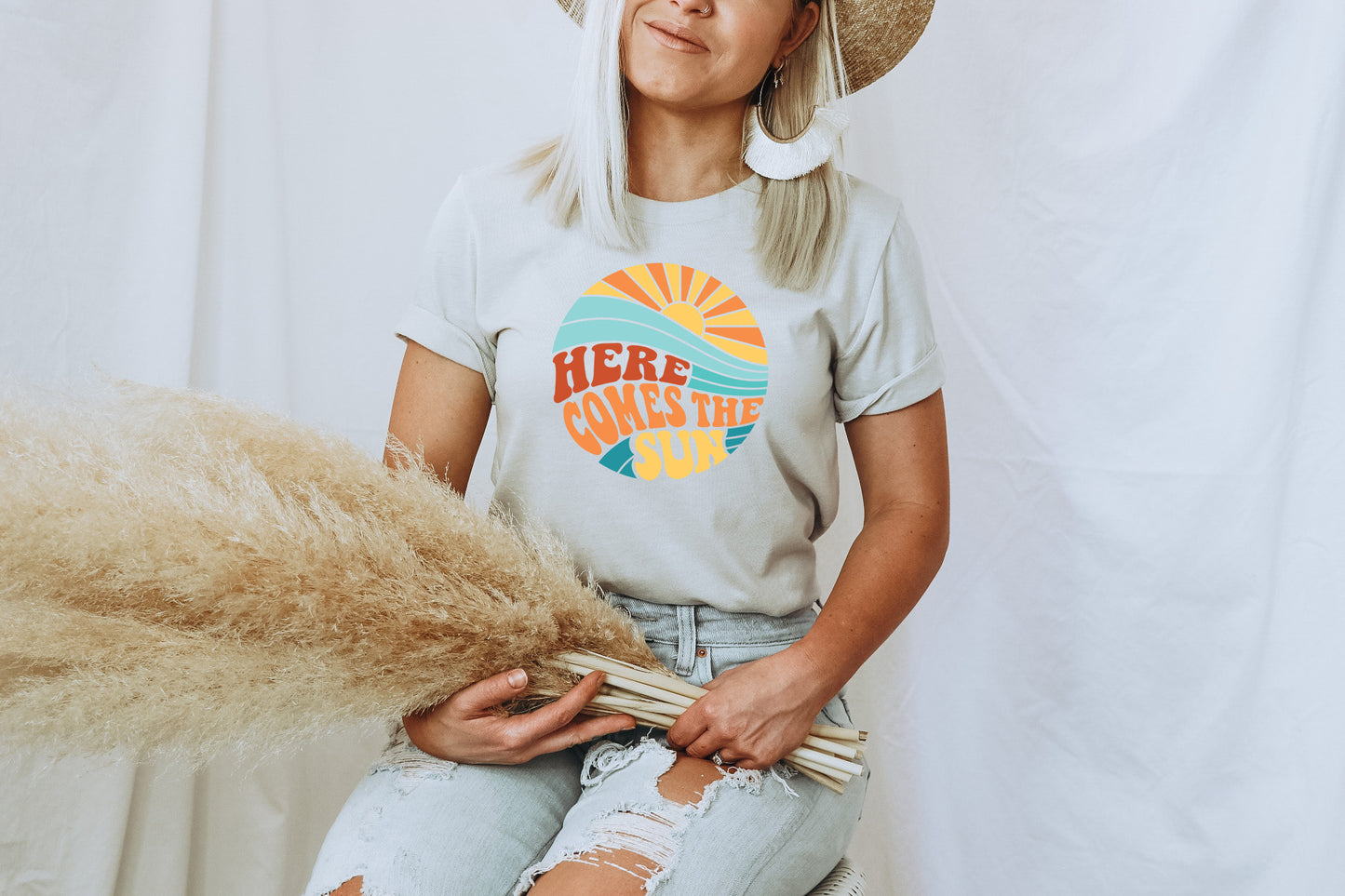 Here Comes the Sun Retro T Shirt