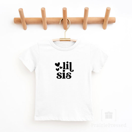 Lil Sis Hearts Toddler's Fine Jersey Tee