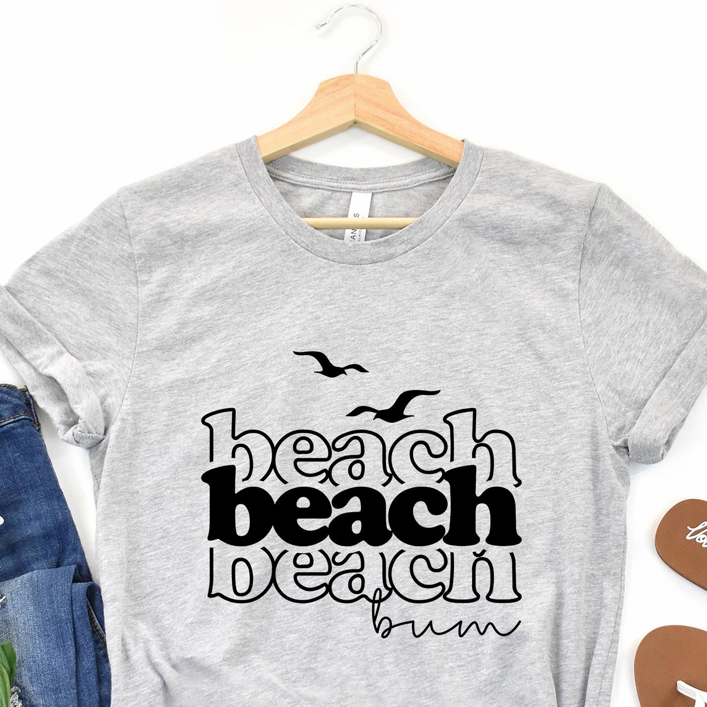 Beach Bum Bella Canvas Cotton T Shirt