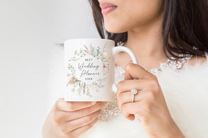 Best Wedding Planner Ever! Floral Wedding Gift Mugs