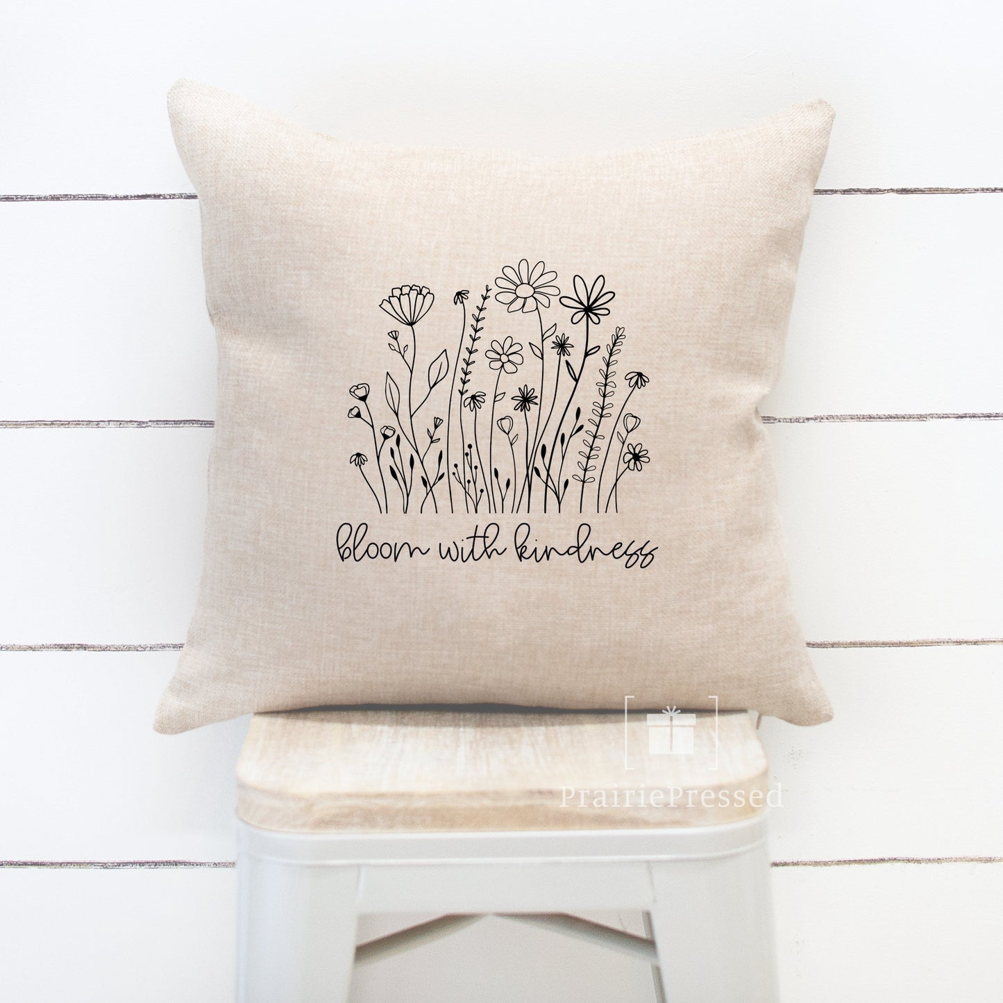 Bloom with Kindness Wildflower Pillow Cover