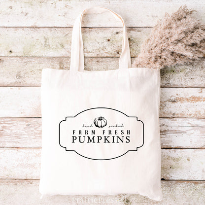 Farm Fresh Pumpkins Natural Tote Bag