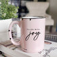 Filled with Joy Rustic Chipped Ceramic Mug