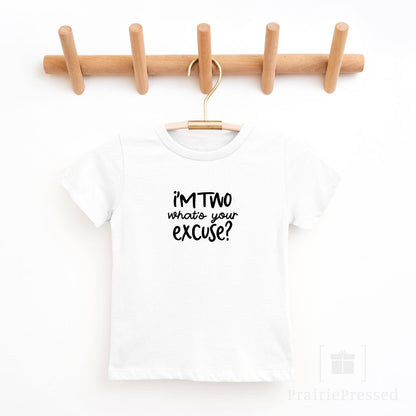 I'm Two Toddler's Fine Jersey Tee