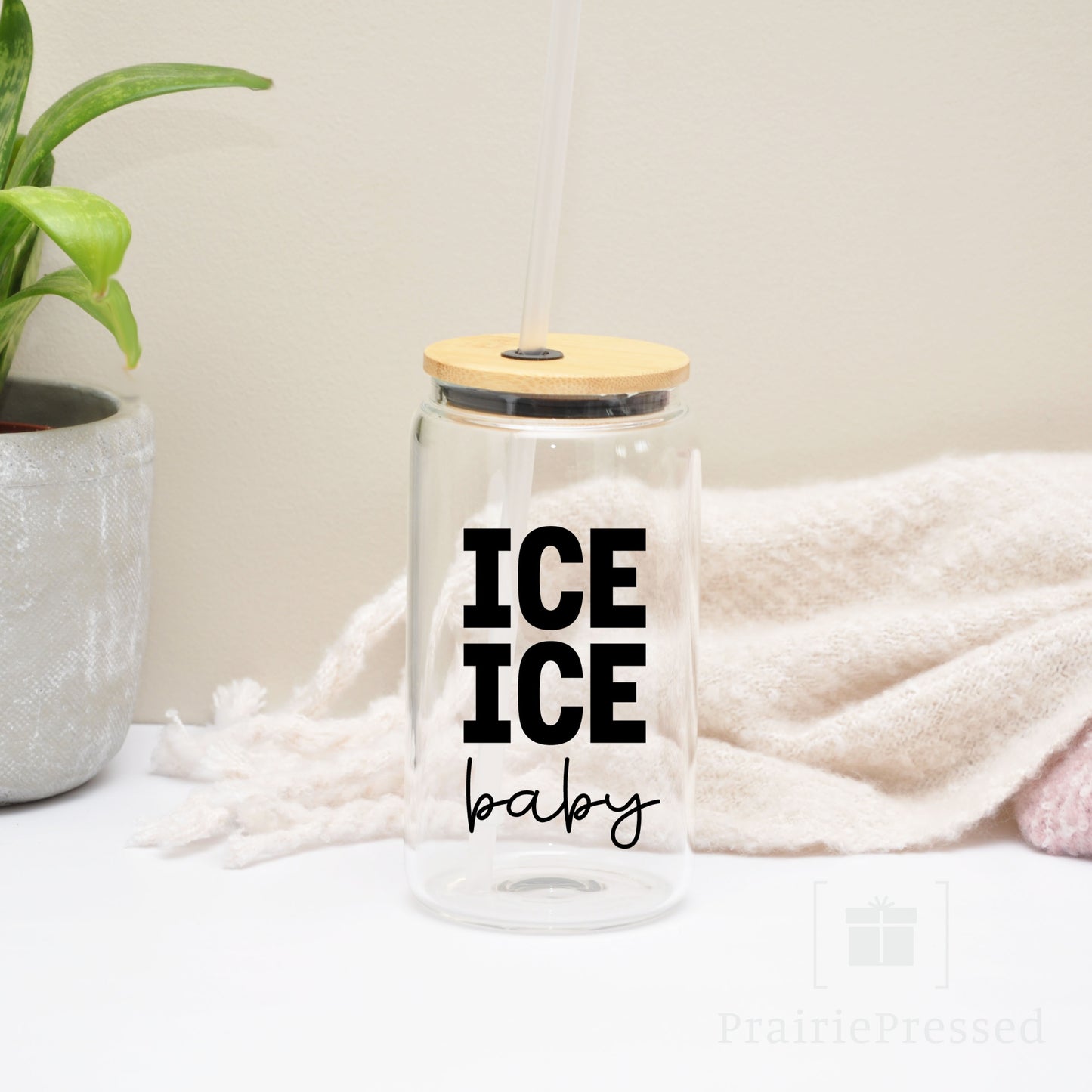 Ice Ice Baby 16oz. Glass Can