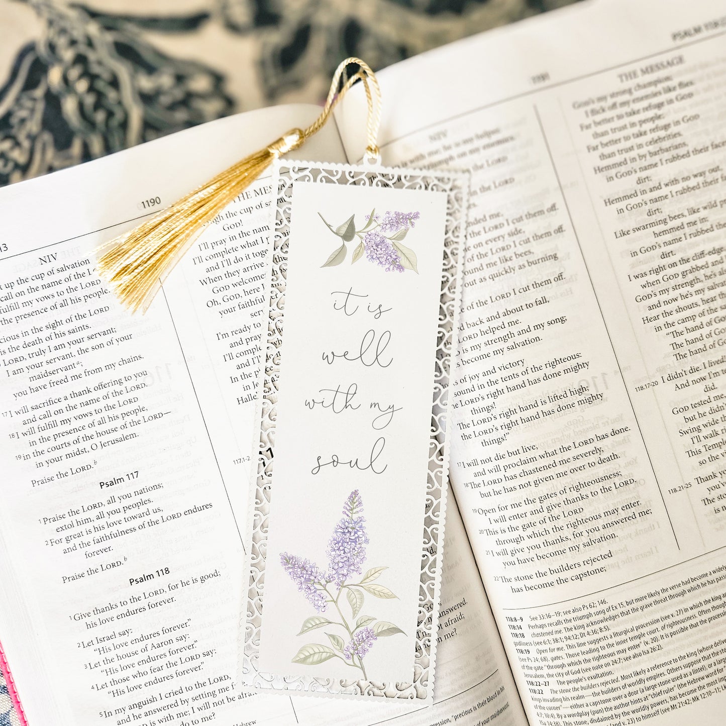 Bookmark - It is Well with my Soul Lavender