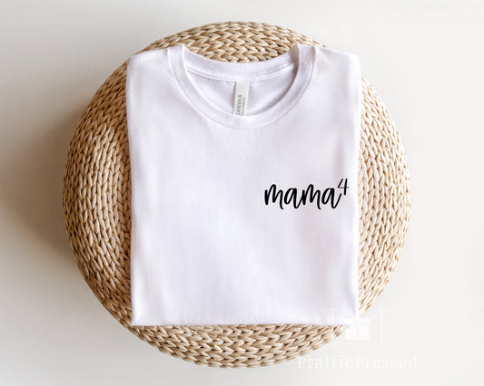 mama to the power of customized shirt with the number of kids. COmes in 4 color options, Mothers Day Shirt Bella Canvas Brand
