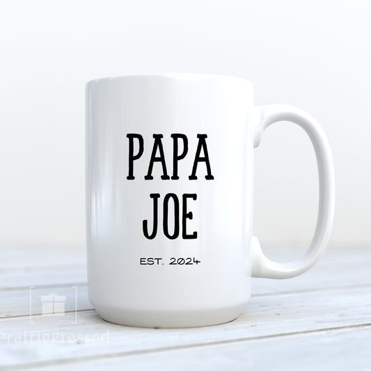 Papa Mug - Custom Ceramic Coffee Mug