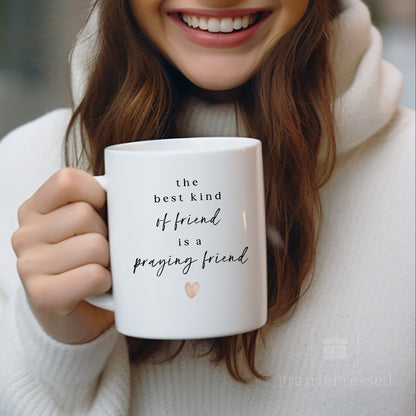Praying Friends Ceramic Coffee Mug