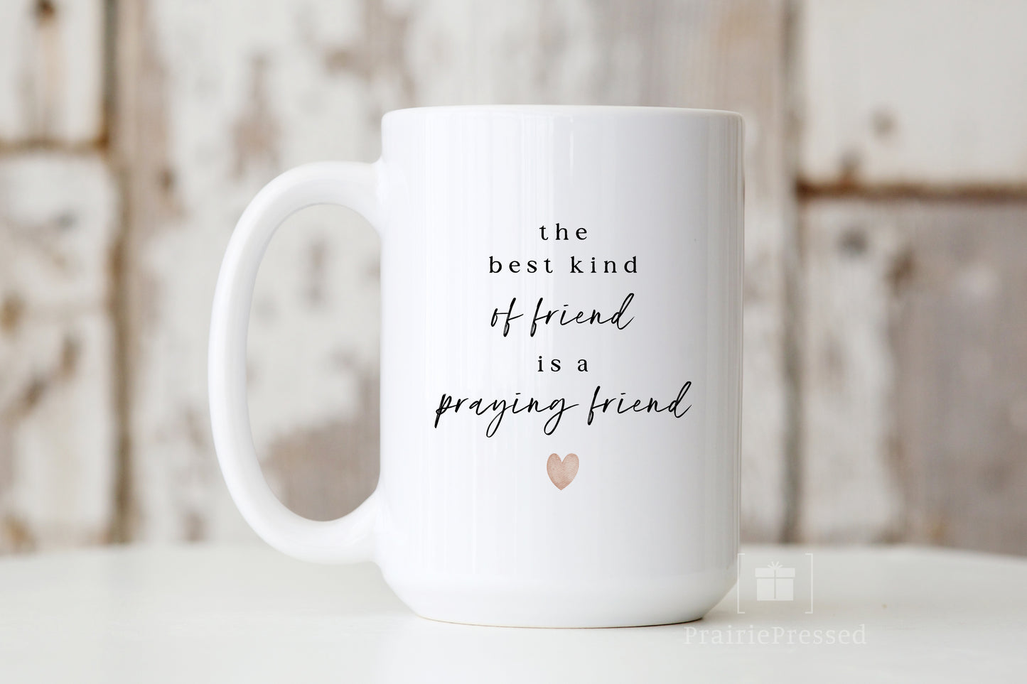 Praying Friends Ceramic Coffee Mug