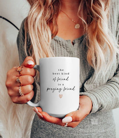 Praying Friends Ceramic Coffee Mug